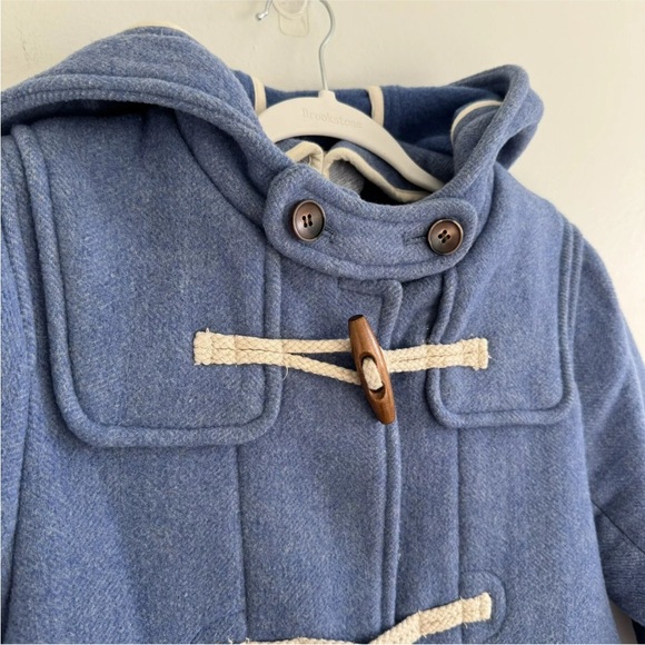 Samansa Mos2 Blue Duffle Pea Coat Wool Blend Size Medium - Picture 7 of 15